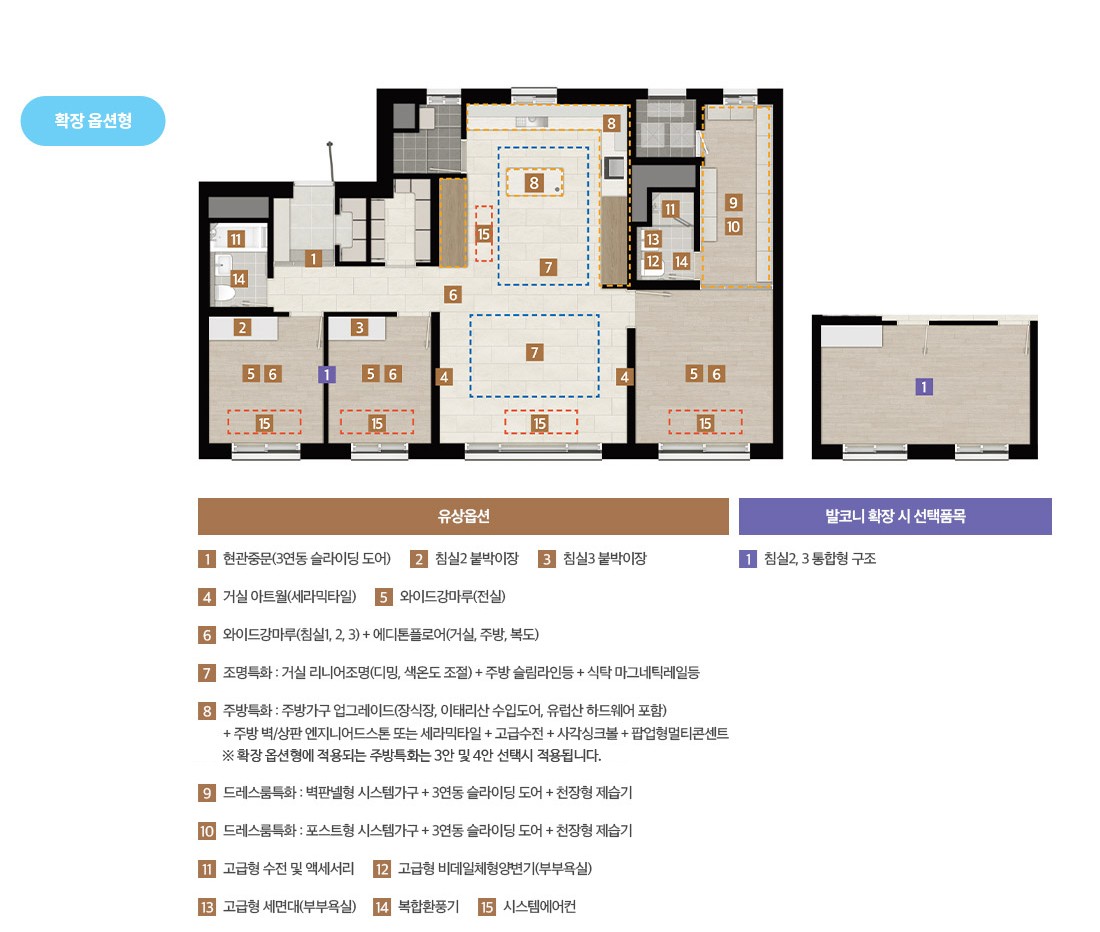 브레인시티 앤네이처 미래도 84㎡A 확장 옵션형 인테리어