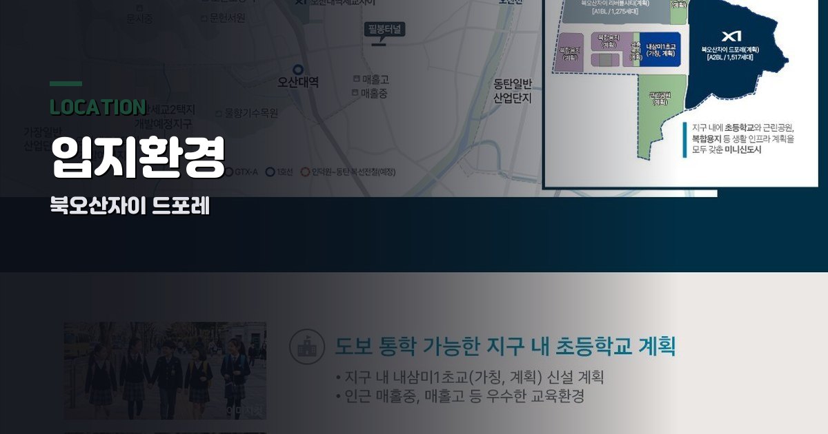 북오산자이 드포레 입지환경