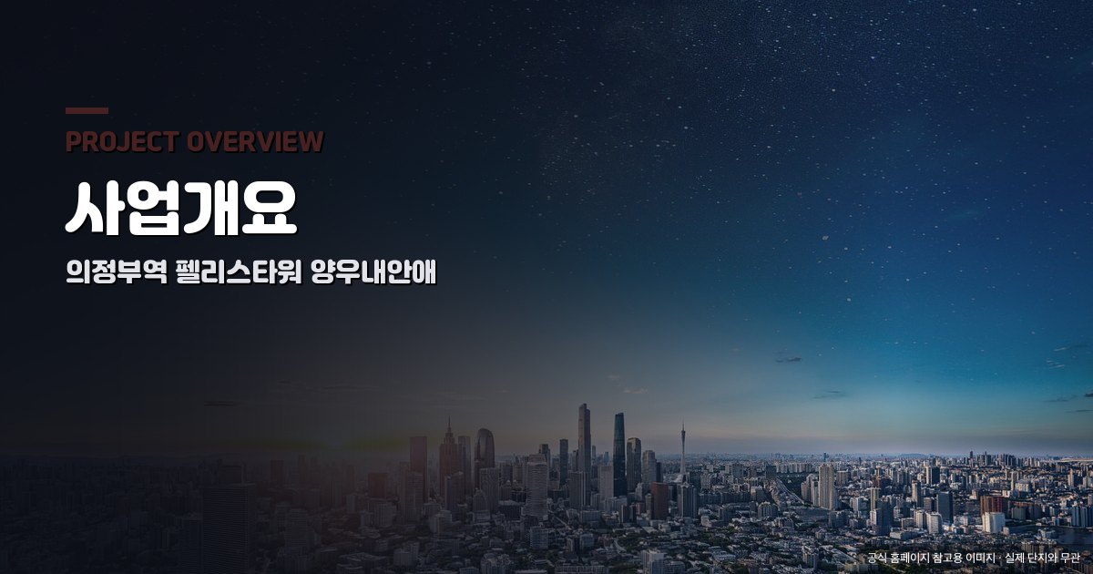 의정부역 펠리스타워 양우내안애 사업개요