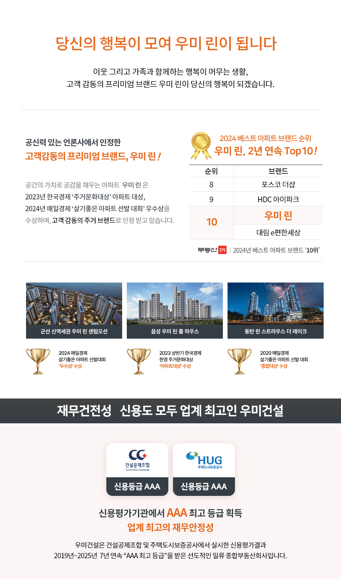 오산 세교 우미린 레이크시티 브랜드 소개