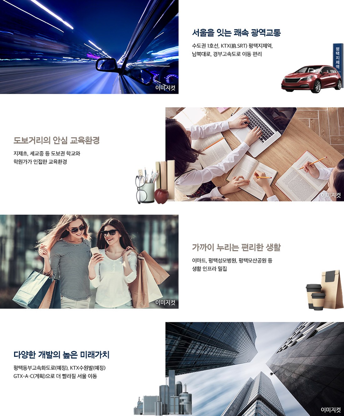 한화포레나 지제역 입지환경 — 광역교통 · 교육 · 생활 · 미래가치