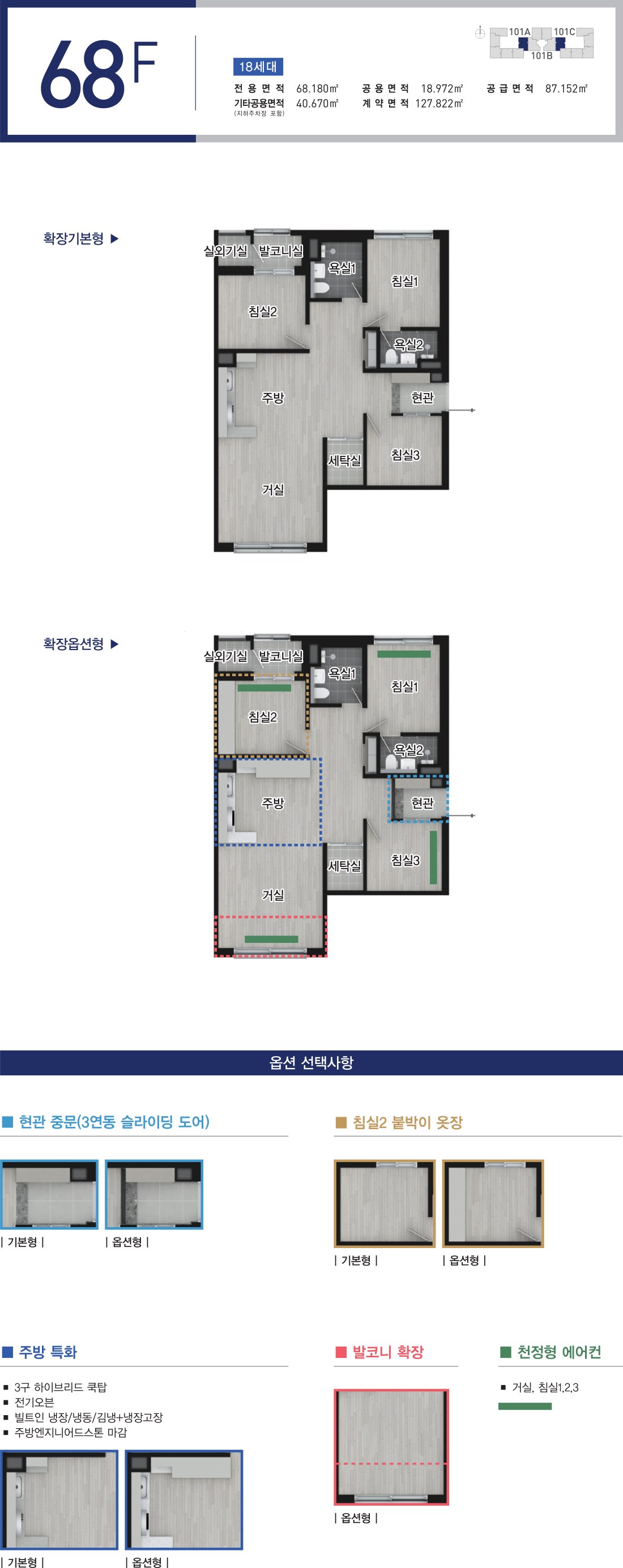 중앙하이츠 원종역 68f 평면도