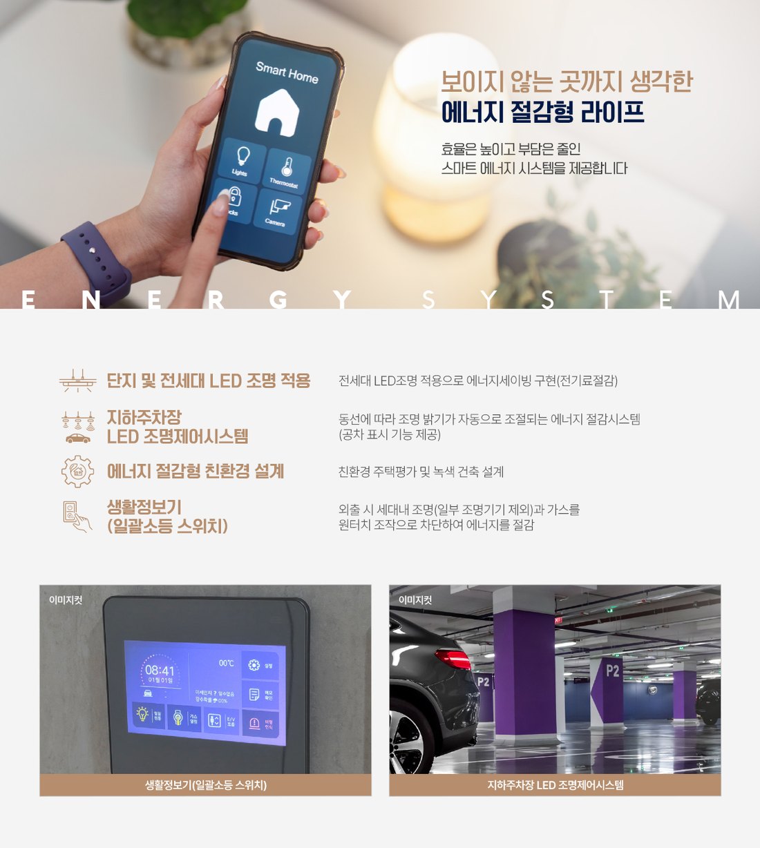 진주 판문지구 레이크써밋 웰가 에너지 절감 시스템 안내
