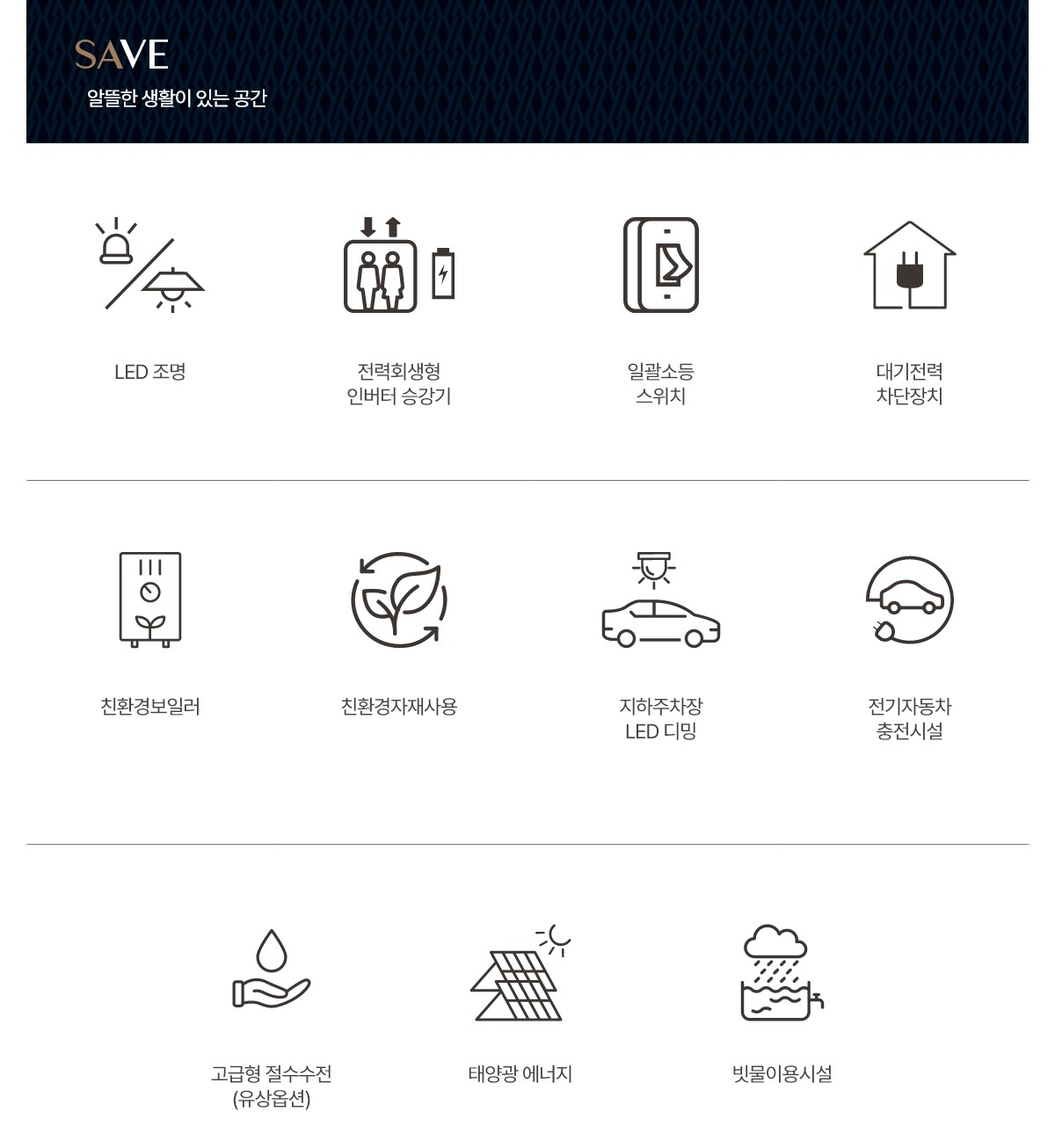 두산위브 트리니뷰 구명역 시스템 SAVE · 알뜰한 생활이 있는 공간 안내